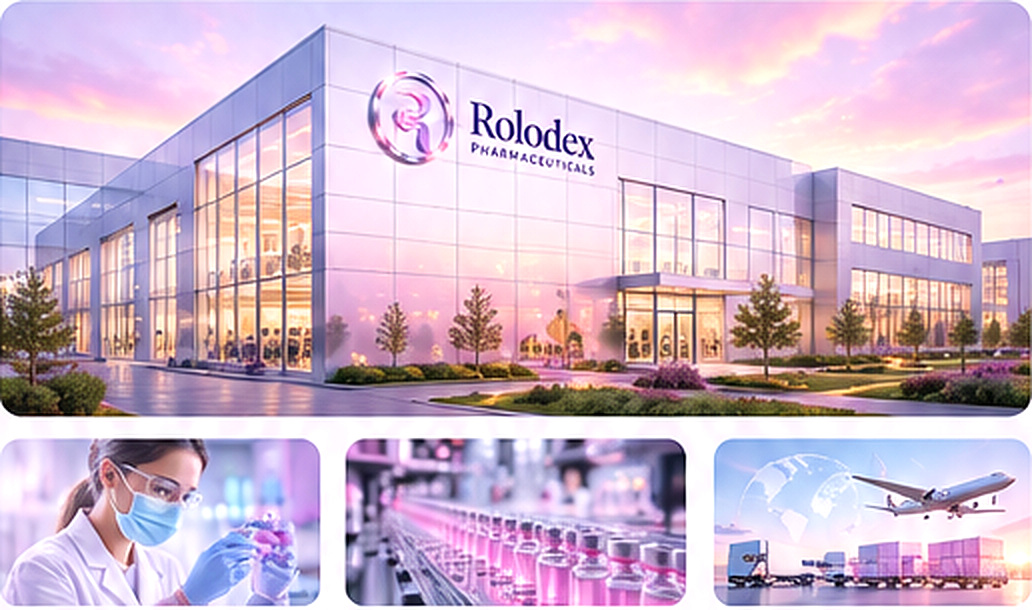 Rolodex Pharmaceuticals facility, research and development, manufacturing excellence, and global distribution